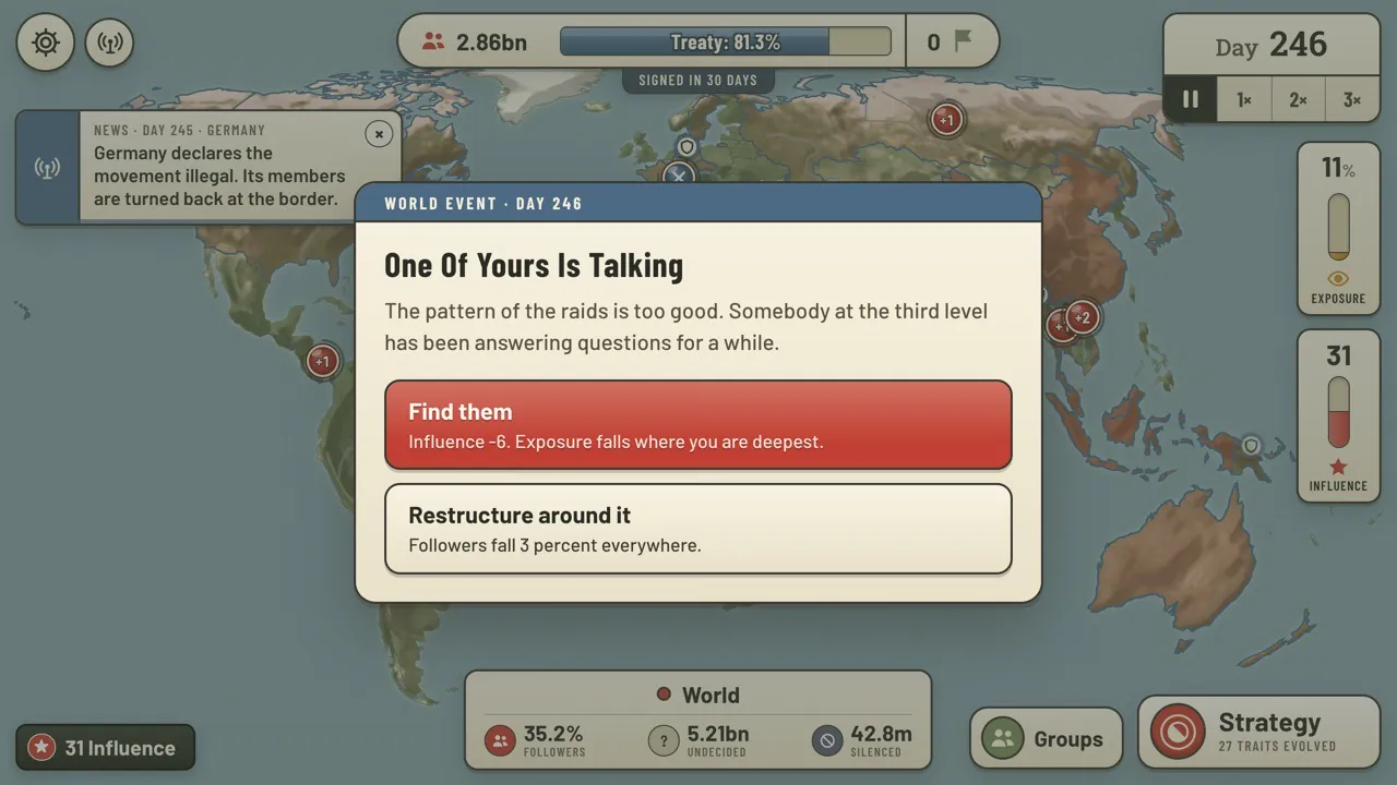 A world event: One Of Yours Is Talking